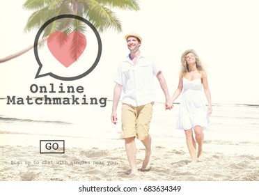 Online Matchmaking Dating Sign Up Concept