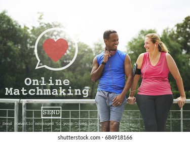 Online Matchmaking Dating Sign Up Concept