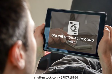 Online Medical Record Concept On A Tablet