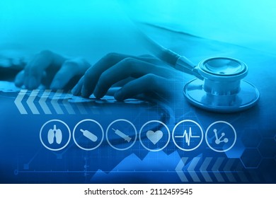 Online Medical Service , Health Education Concept