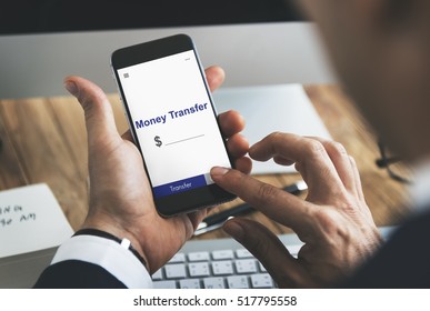 Online Money Transfer Interface Concept  - Shutterstock ID 517795558