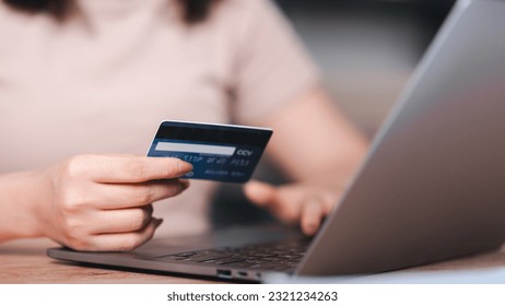 Online payment concept with credit card ,online banking service ,internet payment ,Money transfer and service fee payment ,financial transactions with application ,e-commerce ,internet banking