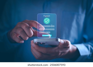 Online payment and digital financial technology or fintech concept, business man using smartphone transfer money, online shopping,  internet banking, bill payment, digital wallet, internet banking app - Powered by Shutterstock