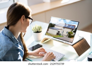 Online Real Estate House Property Search On Laptop