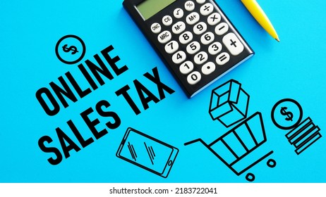 Online Sales Tax Is Shown Using A Text