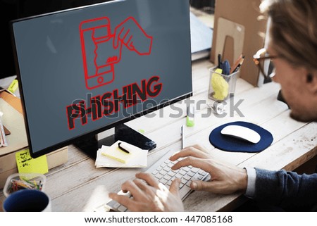 Online Security Cyber Attack Graphic Concept