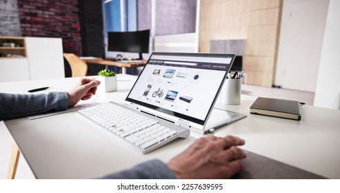 Online Shop Or Store Sale On Laptop - Powered by Shutterstock