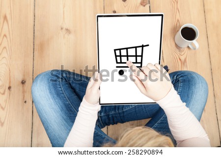 online shopping on a laptop