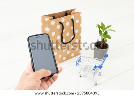Online shopping with your smartphone.