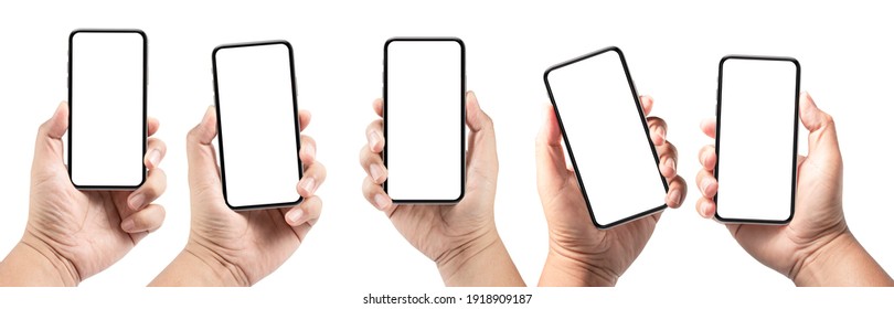 Online Social Media Communication Platform Concept. Hand Holding Phone.