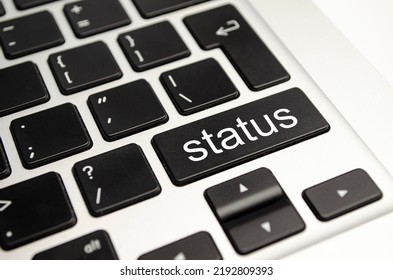 Online Status Word On Keyboard Button. Status Concept