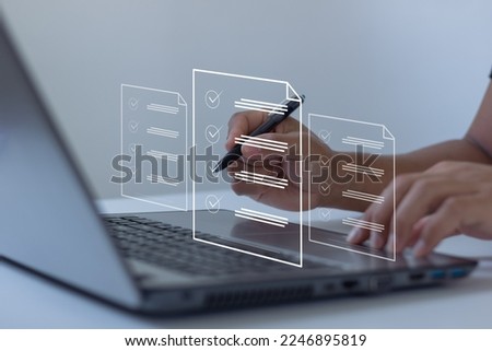 Online survey form completion Corporate business technology includes a document management system (DMS) and process automation to efficiently manage files. Checklist and clipboard task management.