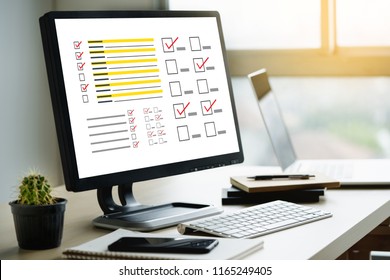 Online Survey Form Or Questionnaire Results Analysis Discovery Concept
shop online and order product or buy digital Assessment analysis Business