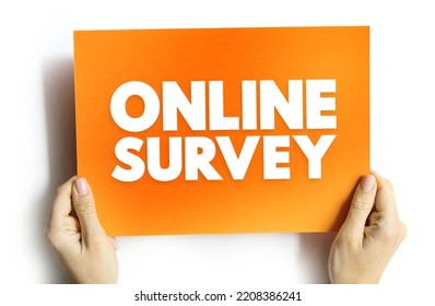 Online Survey - Structured Questionnaire That Your Target Audience Completes Over The Internet, Text Concept Background