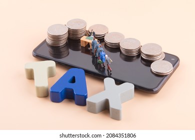 Online Tax Refund Or Online Tax Payment Concept