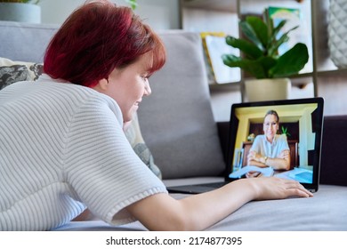 Online Therapy Session Of Teenage Female With Psychologist