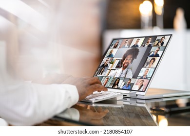 Online Video Conference Call. Remote Webinar Meeting