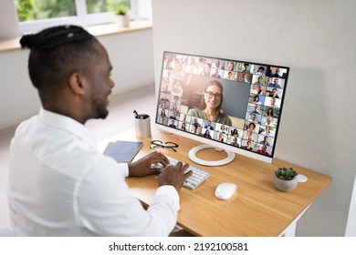 Online Video Conference Call. Remote Webinar Meeting