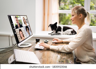 Online Video Conference Call. Virtual Remote Webinar - Powered by Shutterstock