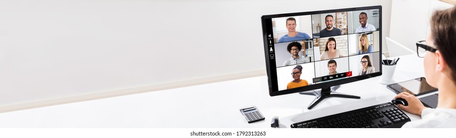 Online Video Conference Web Call. Business Videoconferencing