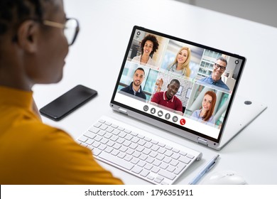 Online Video Conference Webinar Call. Business Meeting