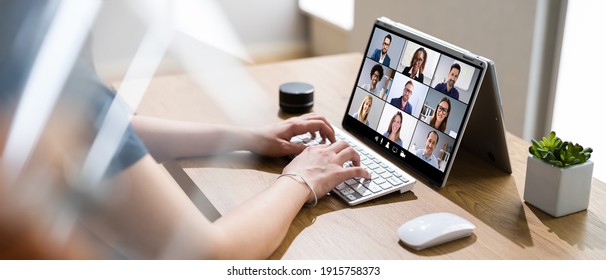 Webinar-Anruf der Online-Videokonferenz Geschäftstreffen