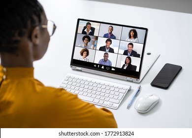 Online Video Conference Work Call Or Webinar