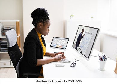 Online Virtual Video Conference Training On Desktop Computer