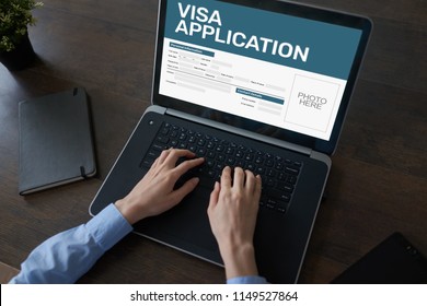 Online Visa Application Form On Screen. Country Visit Permit.