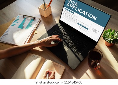 Online Visa Application Form On Screen. Country Visit Permit.