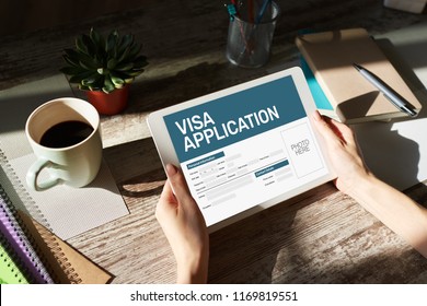 Online Visa Application Form On Screen. Country Visit Permit.