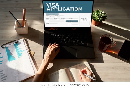 Online Visa Application Form On Screen. Country Visit Permit.