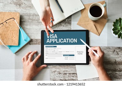 Online Visa Application Form On Screen. Country Visit Permit.