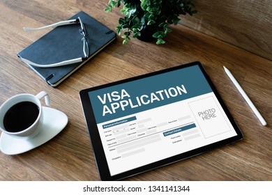 Online Visa Application Form On Screen. Country Visit Permit.