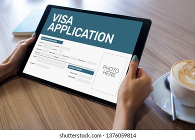 Online Visa Application Form On Screen. Country Visit Permit.