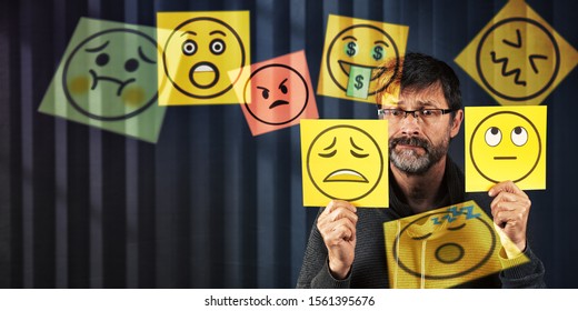 Only Bad Feelings, Man shows Emoticons