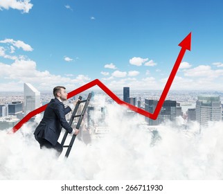 Only clouds are higher than our business approach. New York Background.