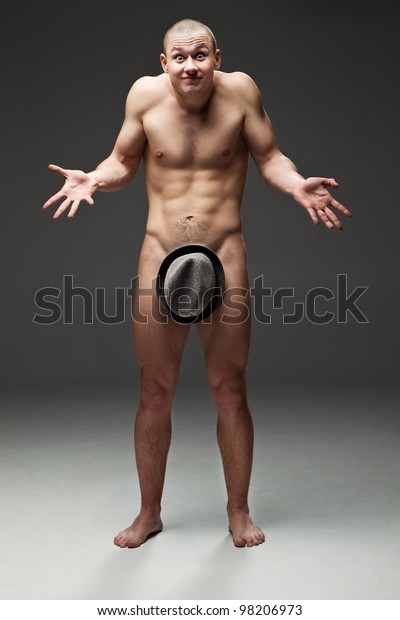 Only Hat Wearing On Naked Guy Stock Photo Edit Now Only Hat Wearing On Naked Guy Stock Photo Edit Now