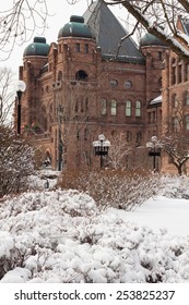 Ontario Parliament Building In Winter