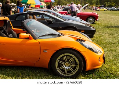 ONTARIO - SEPT: Lotus cars on display at the All-British Car Event in North America Ontario, Canada, September 2017