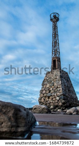 Ool lighthouse in the sea