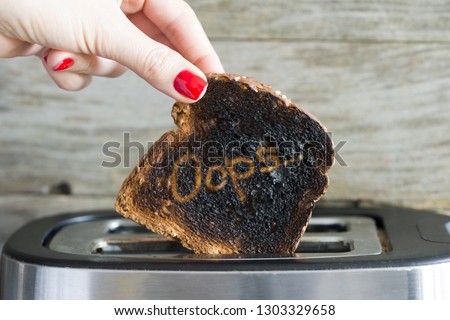Oops, burnet toast from error at breakfast

