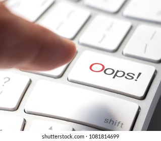 Oops Button On A Computer Keyboard