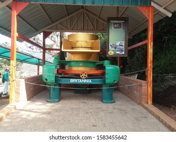 Ooty Tamil Nadu India Britannia Tea Machine. 6 February 2019. British Vintage Machinery, Tea Factory.