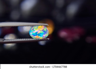 Opal Is A Gem That Has Beautiful Colors Rare And Expensive In The Gemstone Clamp