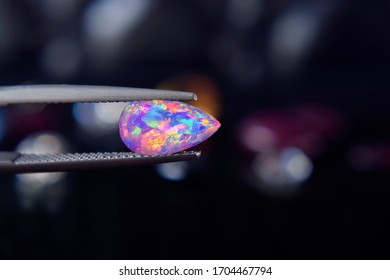 Opal Is A Gem That Has Beautiful Colors Rare And Expensive In The Gemstone Clamp