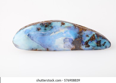 Opal Stone  Necklace Isolated On White