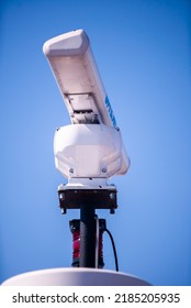 Open Array Radar Radome On Ferry Boat. 