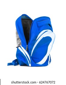 Open Backpack Isolated On A White Background