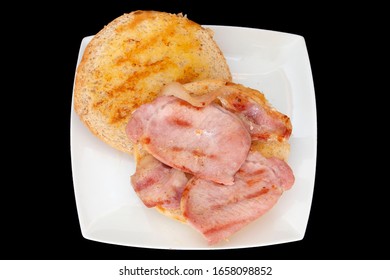 Open Bacon sandwhich Backbacon Roll Toasted breadcakes
